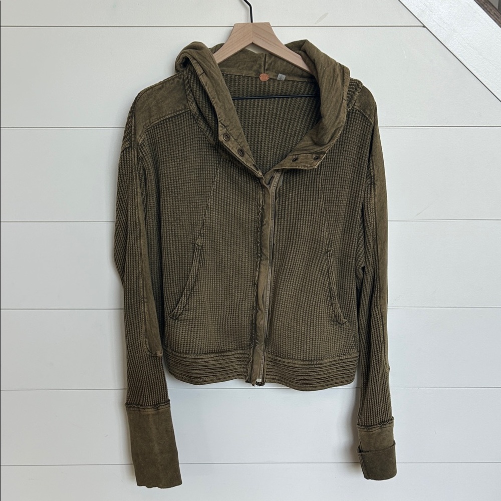 Free People Olive Green mason Hoodie